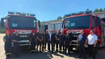 Sechs neue Löschfahrzeuge für Feuerwehren in MV ausgeliefert