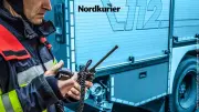 Kripo sichert Spuren nach Brand im Treppenhaus in Anklam