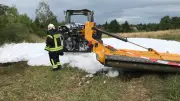 Traktorbrand bei Liepgarten: 300.000 Euro Schaden, Fahrer unverletzt