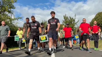Bierathlon in Kneese: Team aus Neukloster siegt beim zweiten Wettkampf