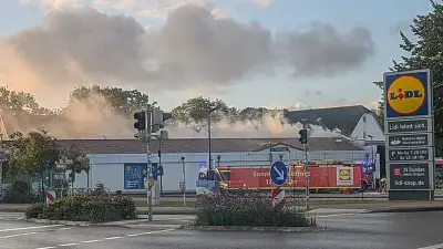 Lidl in Baabe auf Rügen: Großbrand kurz nach Öffnung, Millionen-Schaden