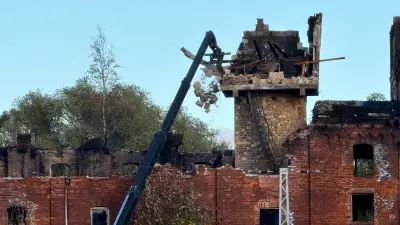 Großbrand in Wismar: Abriss der alten Brauerei hat begonnen